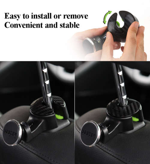 Universal Car Magnet Tablet iPad Cellphone Headrest Holder with LED Lights