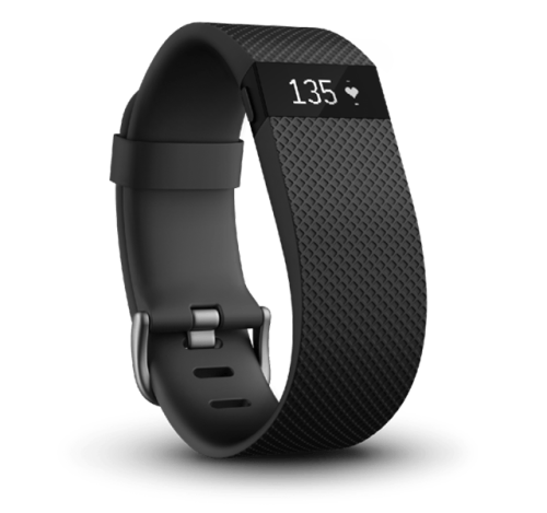 Fitbit Charge HR Heart Rate and Activity Tracking Wristband Black Large