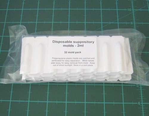 Suppository molds - disposable - 32 mold pack