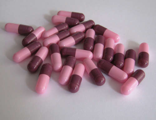 Empty capsules - 1000 size '0' gelatin - Pink / Amethyst