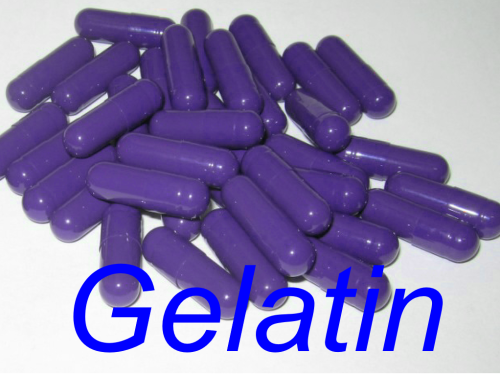 Empty capsules - 1000 size '0' gelatin - purple/purple
