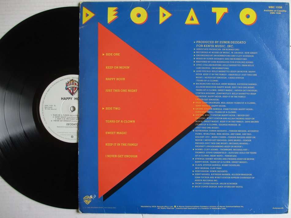 DEODATO - HAPPY HOUR - RSA VG+ / EX
