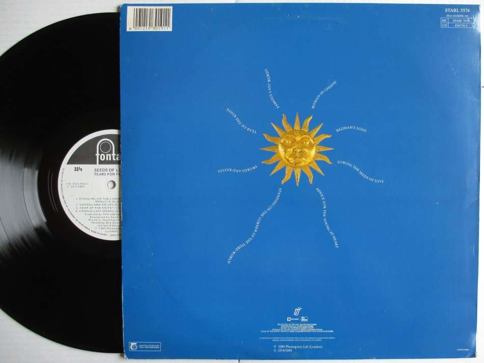 TEARS FOR FEARS - THE SEEDS OF LOVE - RSA - VG+ / VG+