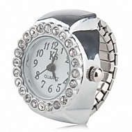 "New" Ladies Ring Watches with Simulated Diamonds & Stainless steel stretch band - CrAzE R1 AuCtioN
