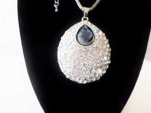 CrAze R1 Auction - Exquisite Chain and Tear Drop Pendant, Simulated Diamond Encrusted