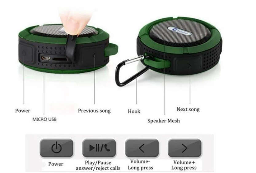**New**Waterproof Bluetooth Mini Speaker | Rechargeable | 3D Stereo | Support SD Card and Calls