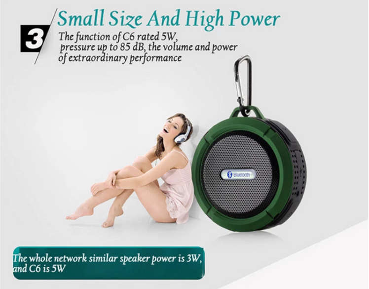 **New**Waterproof Bluetooth Mini Speaker | Rechargeable | 3D Stereo | Support SD Card and Calls