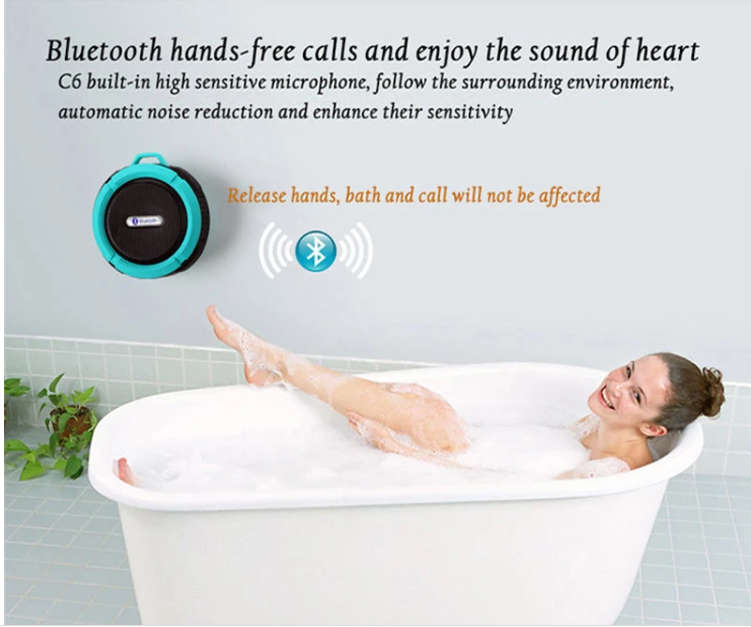 **New**Waterproof Bluetooth Mini Speaker | Rechargeable | 3D Stereo | Support SD Card and Calls