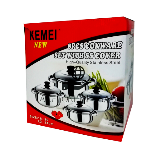 **New** 8Pc Casserole Pot Set | Quality Stainless Steel | Capsulated Bottom - CraZe R1 Auction !