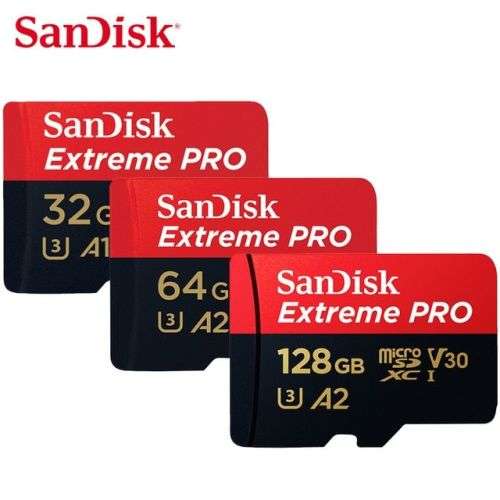 New Original Sandisk Extreme Pro 128GB SD Card  4KUHD  Speed - 170MBs  U3  A2  V30