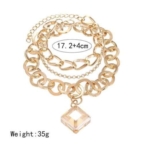 **New** Stylish and Trendy Bracelet, Alloy Plated and Crystal Pendant - CrAze Auction !