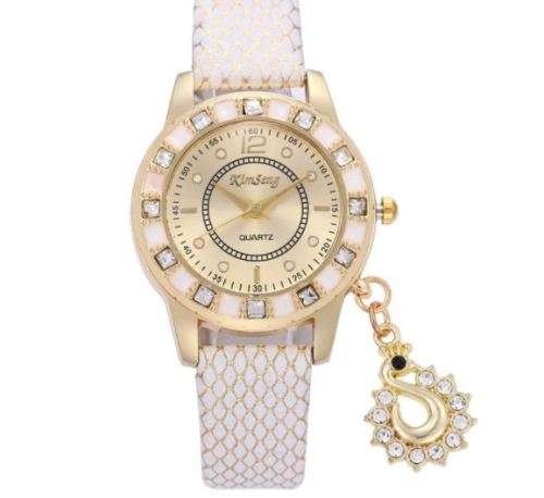 **New** Stunning Droplet Diamond Inlay Leather Strap Watch ~ 4 Colours | CraZe Auction !