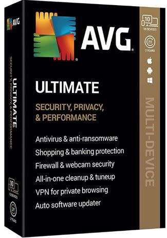 AVG ultimate 2021 | 10 Devices | 2Yr | VPN | Internet security | Tuneup | Antitrack ~ Limited Sale !
