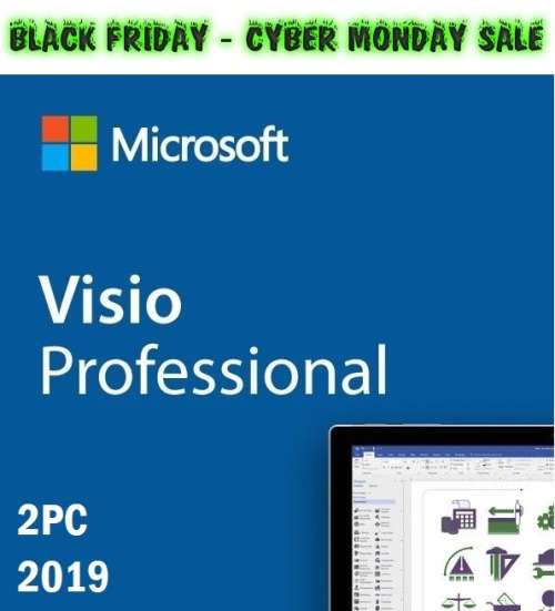 **Black Friday Special**Microsoft Visio Professional 2019 | 2Pc | ~ Key and Download