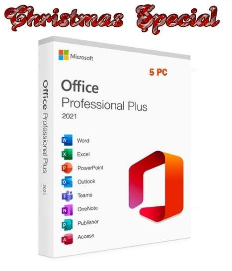 **Christmas Special** Microsoft Office 2021 Professional Plus 5Pc ~ Key and Download