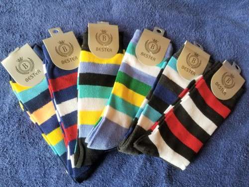 3 Pack Quality Unisex Striped Socks | Various Colours  ~ CraZe Auction !