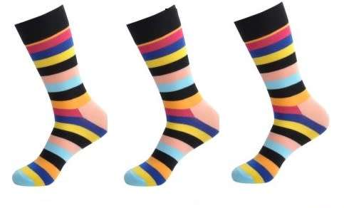 3 Pack Quality Unisex Striped Socks | Various Colours  ~ CraZe Auction !