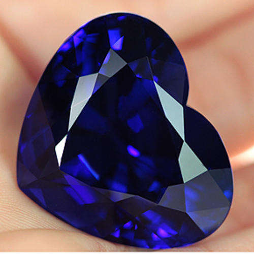 4.003 CT Tanzanite " AAA Heart Shaped Blue Violet "