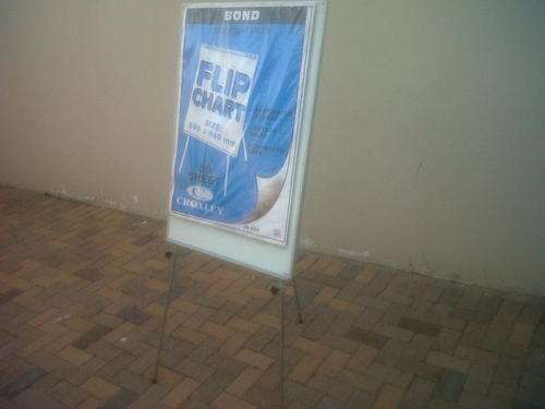 Flip Chart stand and 590 X 840 50 Sheet White Bond Perforated & Punched - Free Collection