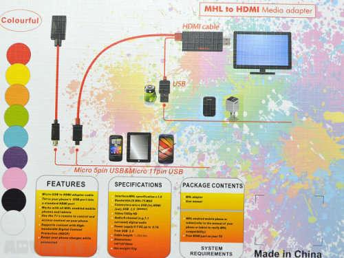 MHL to HDMI Media adaptor Kit