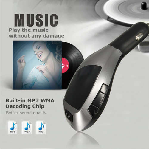 X5 LCD Wireless FM Transmitter MP3 Player Car Kit Charger with Bluetooth Function