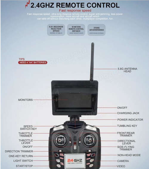 JXD510G X-Predators 5.8G FPV Drone With 2.0MP HD Camera - Local Stock!