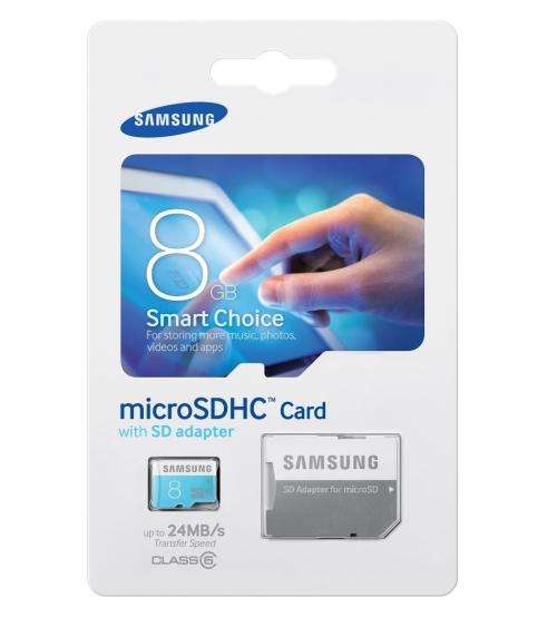 Samsung 8GB Class 6 microSDHC Memory Card