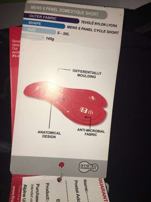 8 panel first ascend cycle shorts (S) BLACK