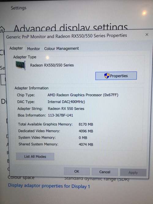 4GB Gddr5 Sapphire Pulse Radeon Graphic Card, EXCELLENT CONDITION!!