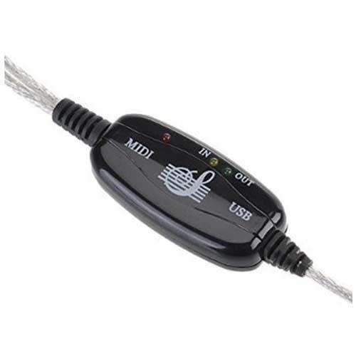 USB TO MIDI IN-OUT MIDI Interface Cable Converter PC to Music Keyboard Adapter Cord