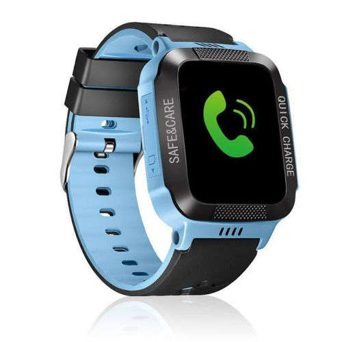 Kids Safe GPS Tracker SOS Call GSM Smart Watch Phone For Android IOS Anti-lost (PINK)