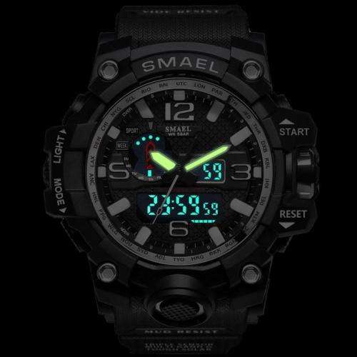 SMAEL Multi-function Digital Quartz Sport Wristwatch (BLACK)