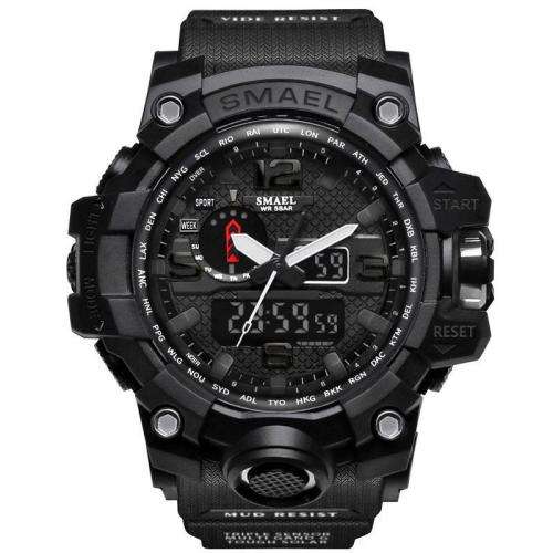 SMAEL Multi-function Digital Quartz Sport Wristwatch (BLACK)