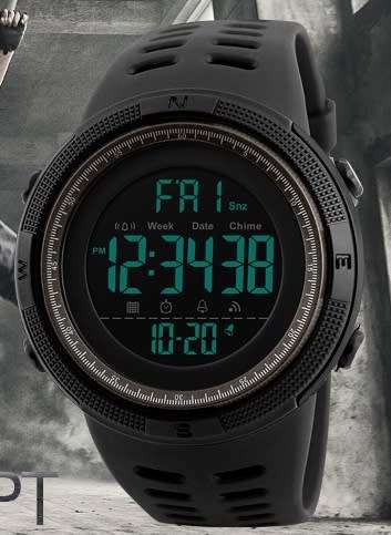 SKMEI (BLACK) Men's Multifunction Sport Watch Date Week Digital Wristwatch