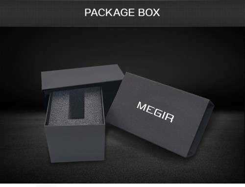 MEGIR Quartz Men Watch with Chronograph Big Dial Army Military Wrist Watches Men