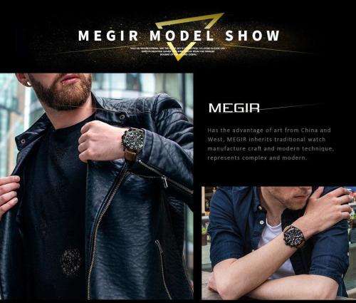 MEGIR 2019 Watch Men Chronograph Fashion Sport Quartz Clock Mens Watch