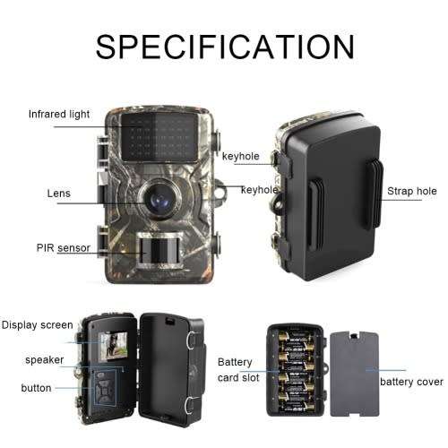 Trail Camera Forest Camera Tracing Game IP66 Night Vision Hunting Camera
