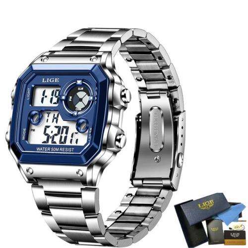 LIGE 2023 NEW Luxury Men`s Watch