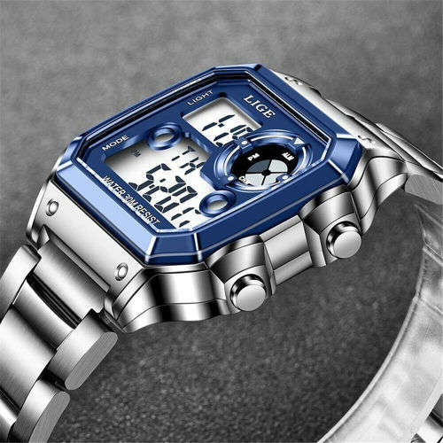 LIGE 2023 NEW Luxury Men`s Watch