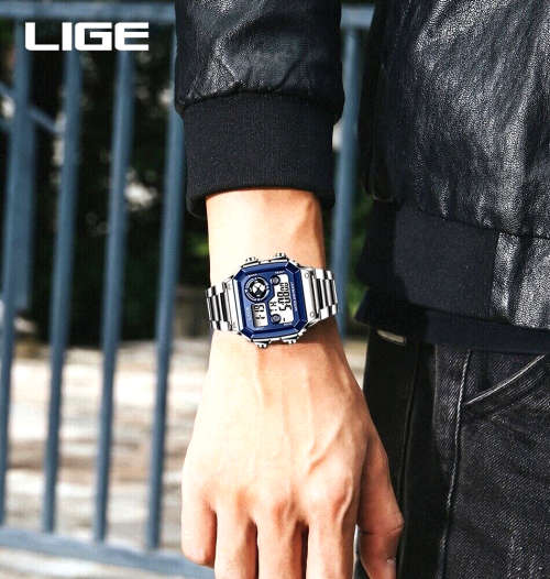 LIGE 2023 NEW Luxury Men`s Watch