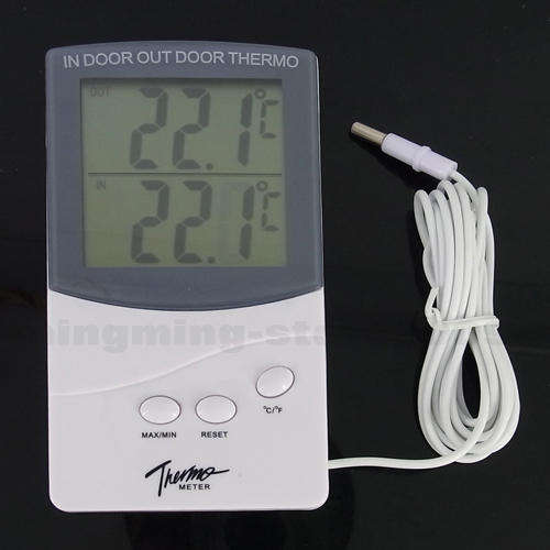 DIGITAL LCD INDOOR OUTDOOR THERMOMETER
