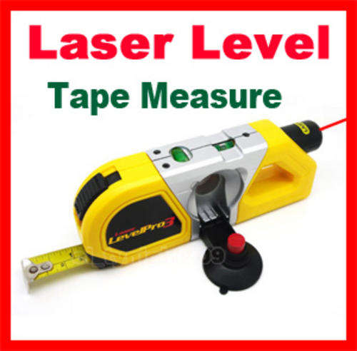 LASER LEVEL PRO 3 WITH SUCTION CUP TAPE MEASURE