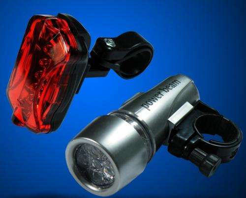 2 IN 1 WATERPROOF LED BICYCLE HEAD LIGHT & REAR FLASHLIGHT