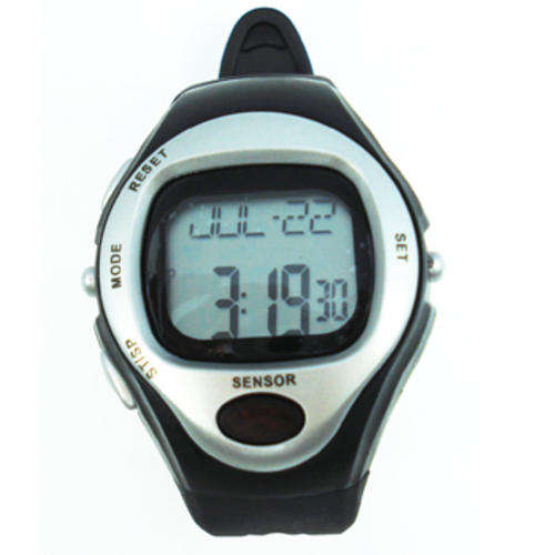 PULSE HEART RATE & CALORIE COUNTER  MONITOR STOP WATCH (SILVER)