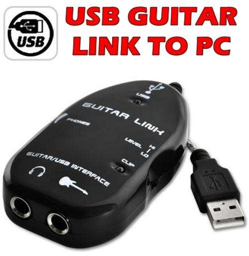USB GUITAR TO PC USB INTERFACE LINK CABLE PC RECORDING