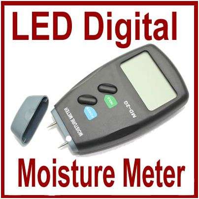 DIGITAL WOOD MOISTURE METER DAMP WALL 2 PIN TESTER