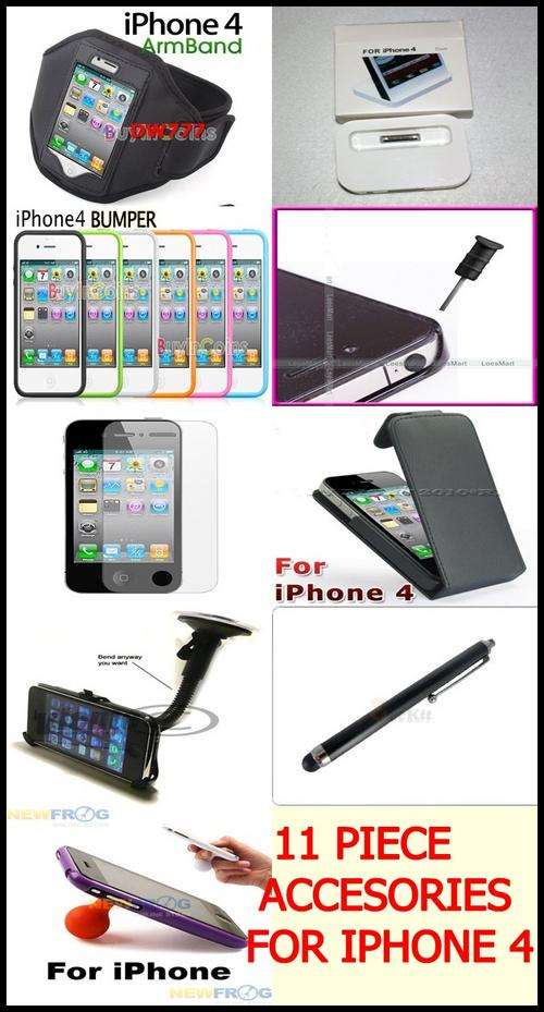 11 PIECE ACCESORIES FOR iPHONE 4