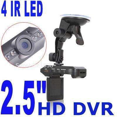 4 LED VEHICLE CAR CAMERA DVR RECORDER DV HD720P