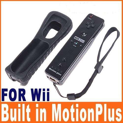 BUILT IN MOTION PLUS REMOTE CONTROLLER + AND SILICONE CASE FOR Wii