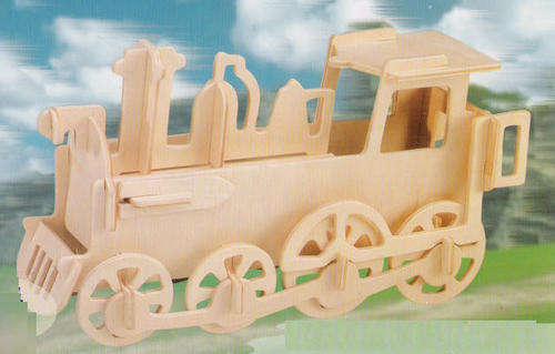 3D Woodcraft Puzzle - Rolling Locomotive - Educational Wooden Building Model Kit. See Description!